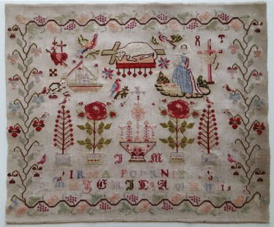 Religious Woolwork Sampler - SOLD